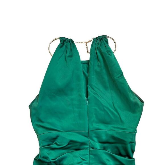 Cache Sleeveless Halter Neck Mini Cocktail Dress Womens Emerald Green Size 0 - Picture 6 of 8